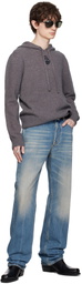 McQueen Gray Skull Hoodie