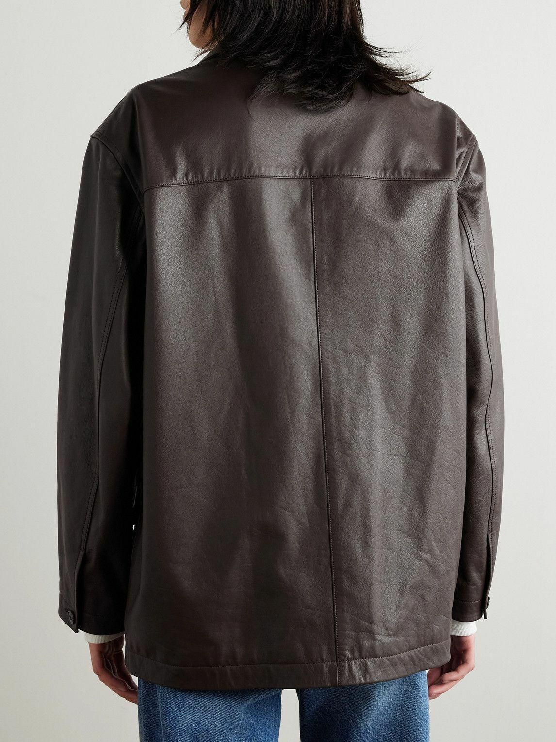 LEMAIRE - Leather Jacket - Brown