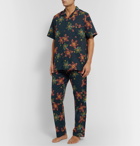 Desmond & Dempsey - Floral-Print Cotton Pyjama Trousers - Blue