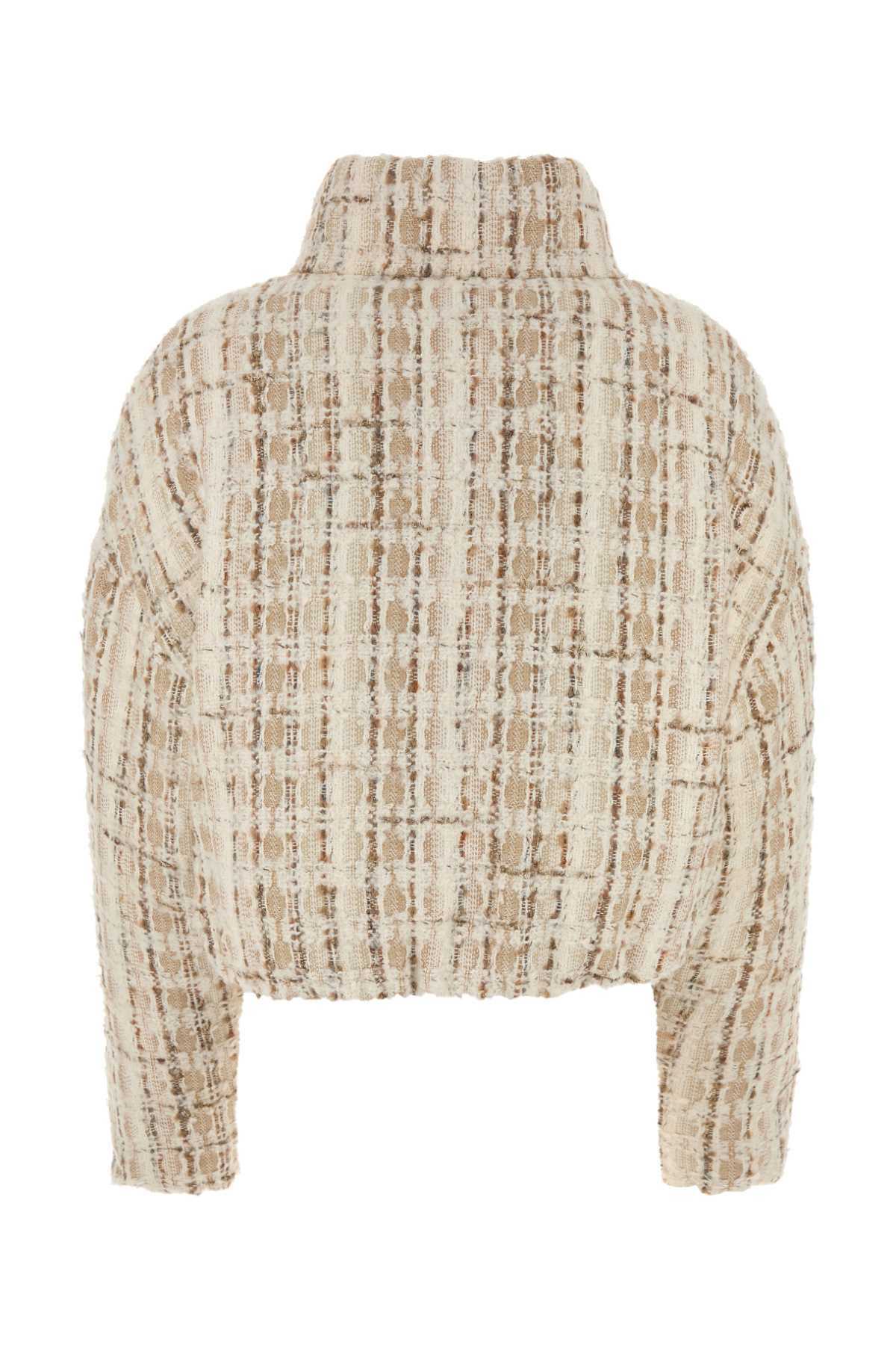 Khrisjoy Embroidered Tweed Down Jacket