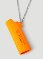 Logo Lighter Case Necklace in Orange