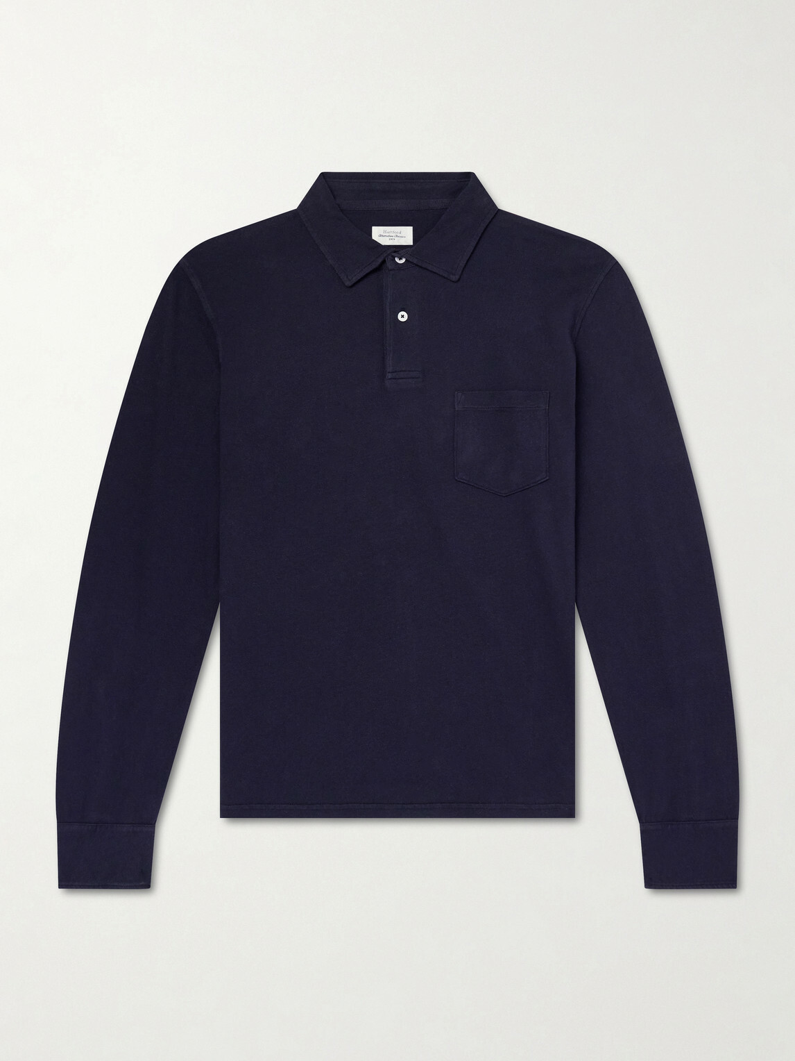 Hartford - Cotton-Piqué Polo Shirt - Blue