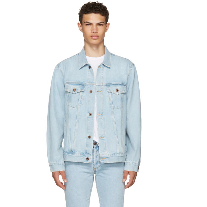 Off-White Blue Oversized Denim Not Real Angel Off-White