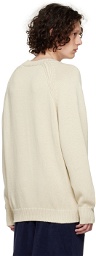 Margaret Howell Off-White Stretched Cable Sweater