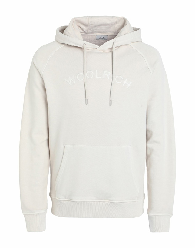 Photo: Woolrich Varsity Hoodie Mens Sweatshirt Cream
