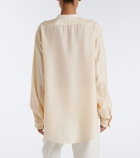 The Row Lula silk satin shirt