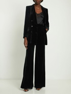 ALBERTA FERRETTI Velvet Wide Pants