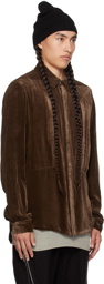 Rick Owens Brown Fogpocket Shirt