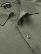 TOM FORD - Cashmere and Silk-Blend Polo Shirt - Green