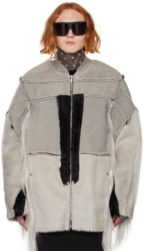 Photo: Rick Owens Off-White Collage Shearling Jacket