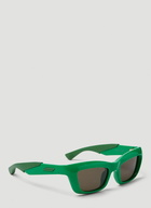 BV1182S Cat Eye Sunglasses in Green