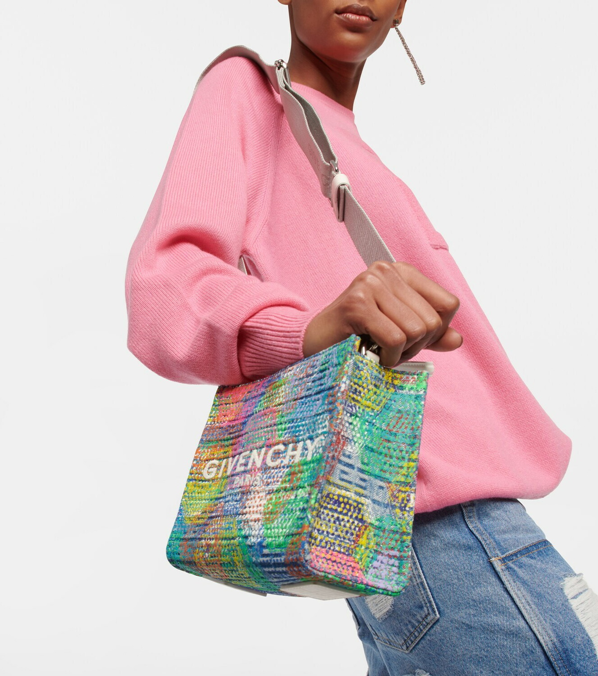 トートバッグ GIVENCHY G-Tote Mini Shopping Bag Givenchy - G Mini printed denim tote bag Givenchy