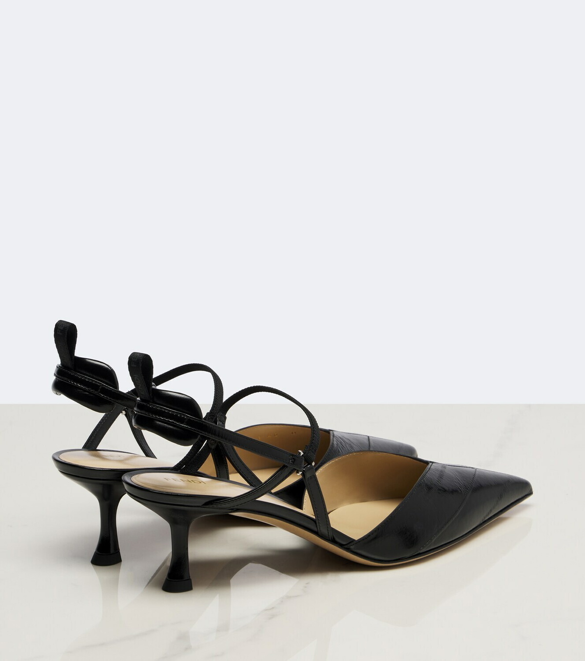 Fendi Very Colibrì leather slingback pumps