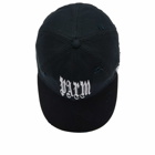 Palm Angels Men's Gothic Logo Cap in Black 