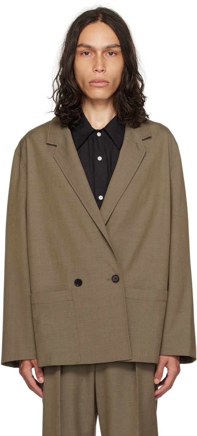 LEMAIRE Beige Double-Breasted Blazer Lemaire