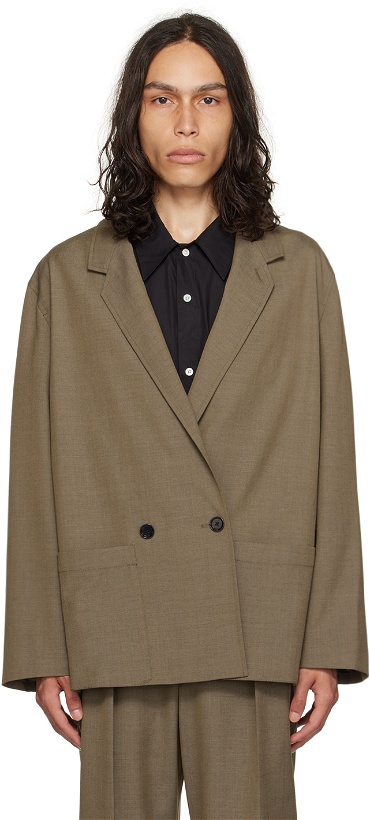 Photo: LEMAIRE Beige Double-Breasted Blazer
