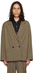 LEMAIRE Beige Double-Breasted Blazer