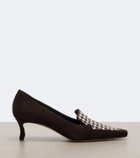 Manolo Blahnik Petusi houndstooth suede pumps