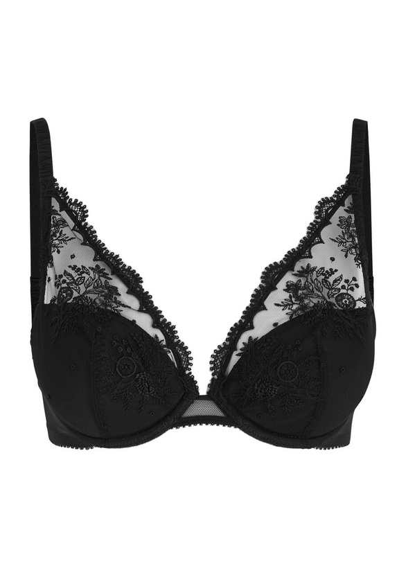 Photo: Simone PÉRÈLE Intrigue Tulle Padded Underwired bra Black
