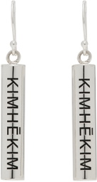KIMHĒKIM Silver Logo Bullet Earrings