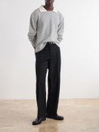 mfpen - Charming Striped Wool Polo Sweater - Gray