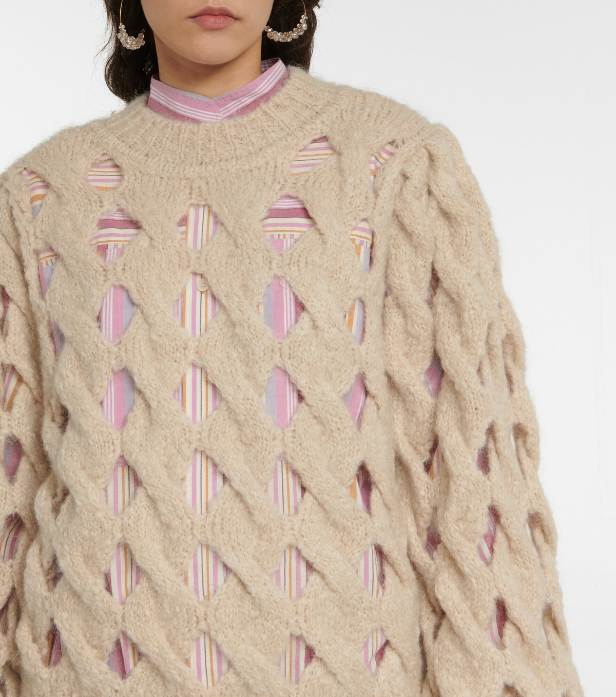 Isabel Marant - Eggie open-knit mohair wool-blend sweater Isabel
