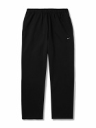 Nike - Solo Swoosh Straight-Leg Cotton-Blend Jersey Sweatpants - Black