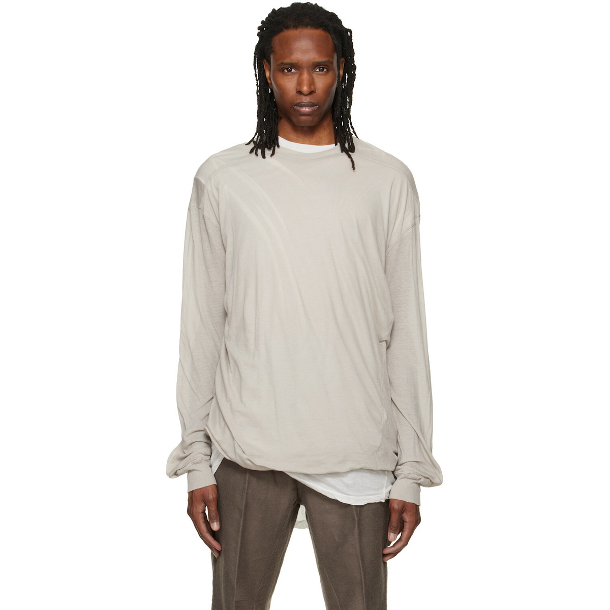 Rick Owens Black Double T-Shirt Rick Owens