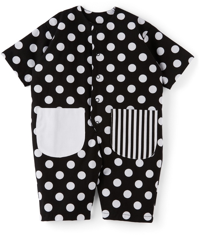 Photo: même. Baby Black & White Polka Dot Juju Jumpsuit