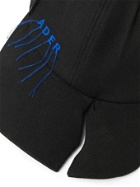 Ader Error - Distressed Logo-Embroidered Cotton-Blend Twill Baseball Cap - Black
