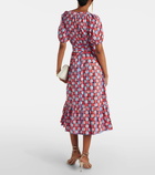 Diane von Furstenberg Lindy printed cotton-blend midi dress