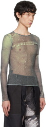 Serapis SSENSE Exclusive Green Drill Tech Long Sleeve T-Shirt