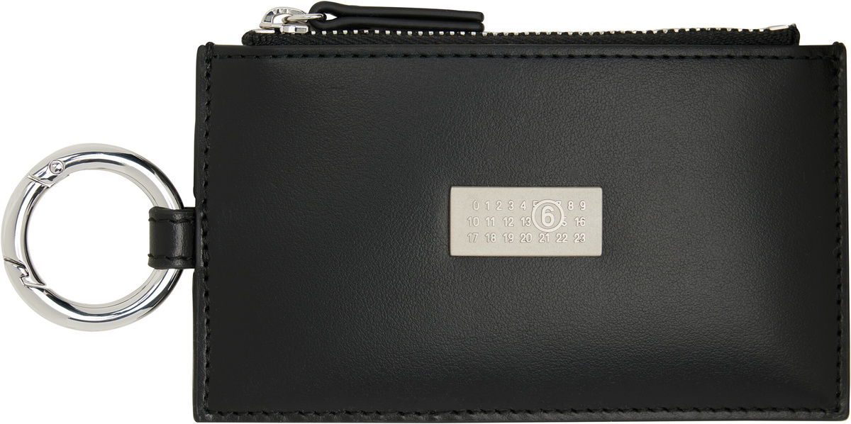 MM6 Maison Margiela Black Numeric Zip Wallet