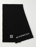 Givenchy - Logo-Embroidered Wool and Cashmere-Blend Scarf