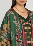 Etro Hooded Jacquard Wool-blend Cape - Multi Print - One Size