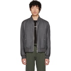 Thom Browne Grey Engineered Center Back Bomber Jacket