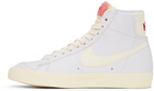 Nike White & Yellow Blazer Mid '77 Vintage Sneakers