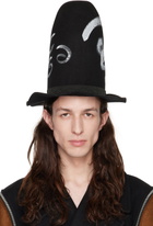 Comme des Garçons Homme Plus Black Printed Structured Hat