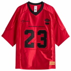 Air Jordan Men's x Levi's Jersey Top in Gym Red/Black/Pale Ivory/Black