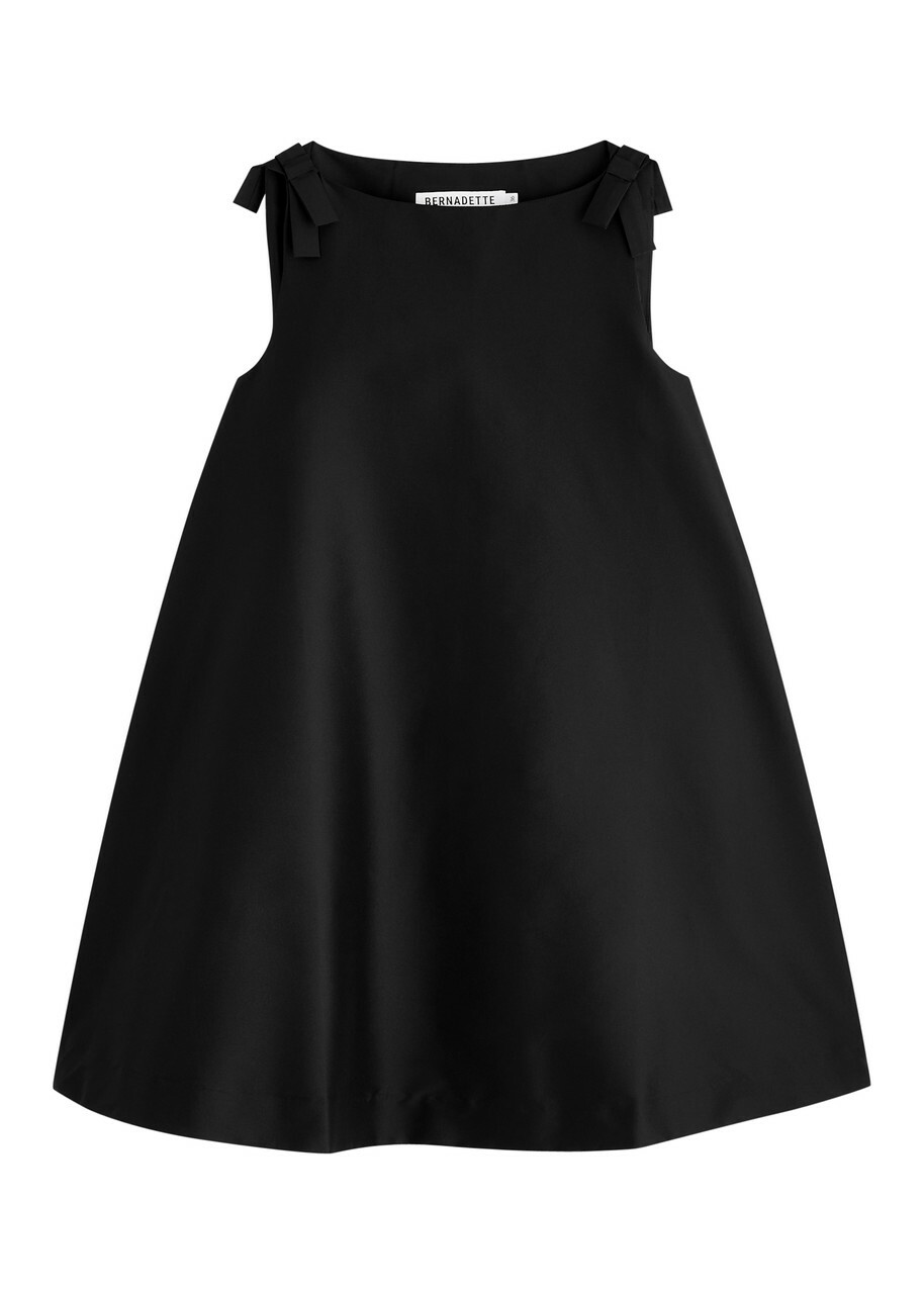 bernadette black dress Bernadette Black Midi Dress with Contrast Detail main image 0