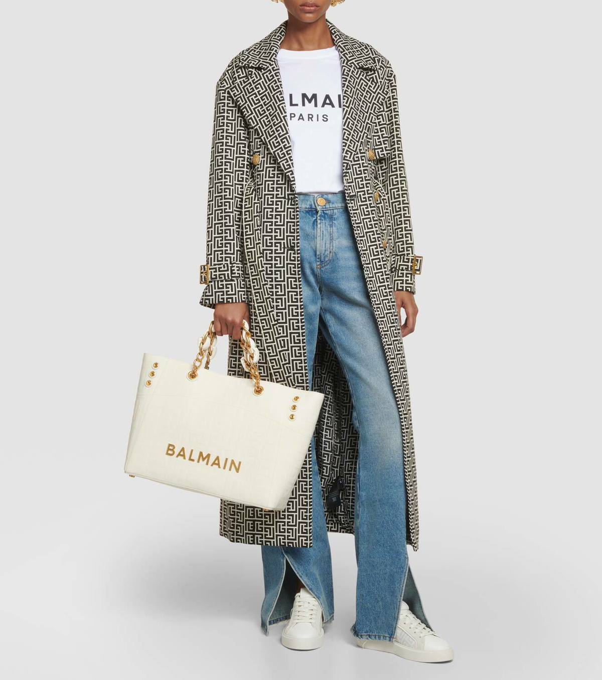 Balmain 1945 leather tote bag Balmain