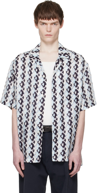 Photo: Lanvin Blue Lunar Year Print Shirt