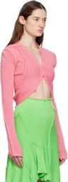 Talia Byre Pink Raw Cardigan