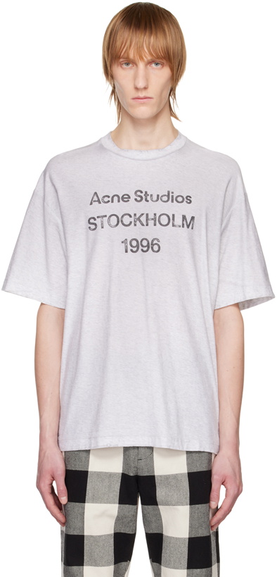 Photo: Acne Studios Gray Printed T-Shirt