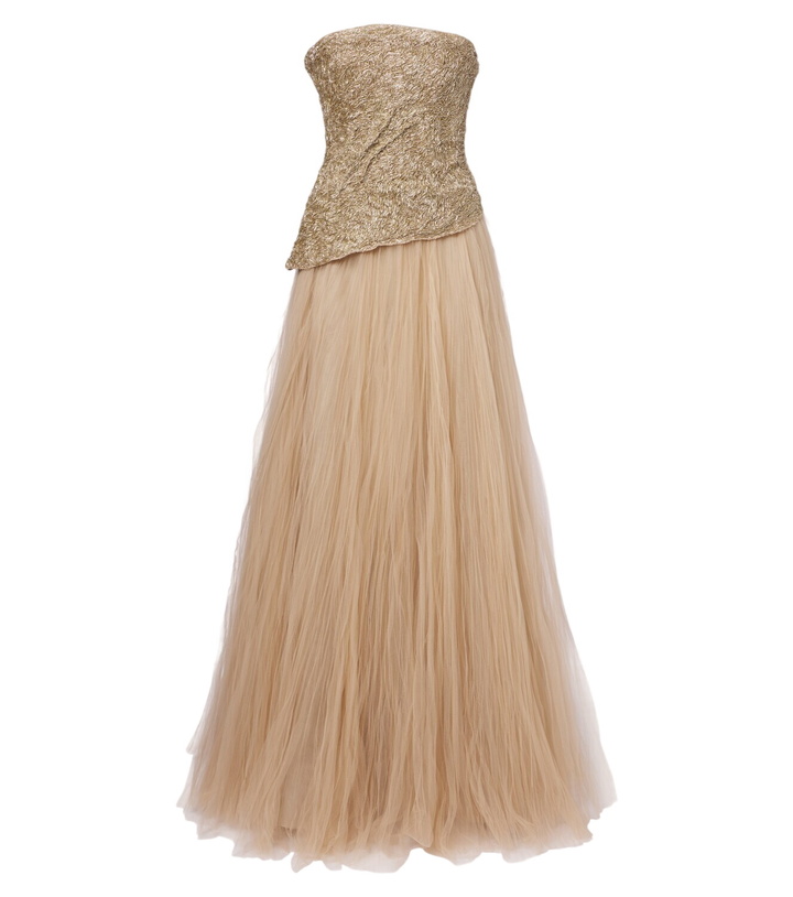 Photo: Marmar Halim Embroidered pleated tulle gown