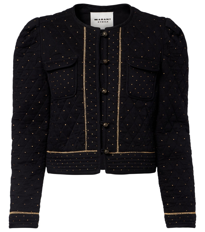 Photo: Marant Etoile Vania embellished cropped cotton jacket