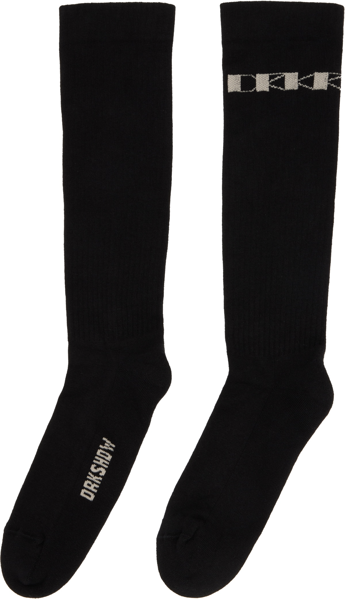 Rick Owens DRKSHDW Black Hollywood Knee High Socks Rick Owens Drkshdw