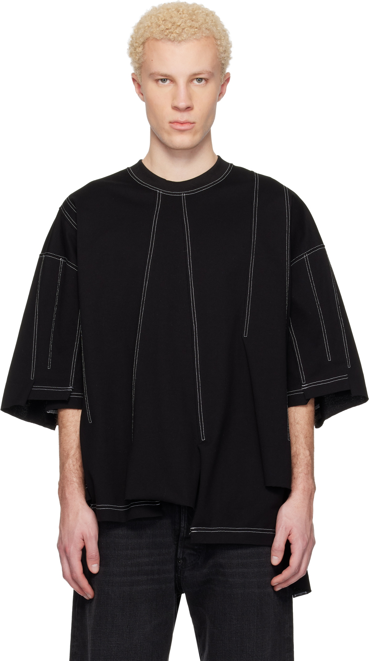 MASTERMIND WORLD Black Reconstructed SS T-shirt