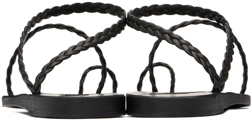 Ancient Greek Sandals Black Eleftheria Sandals