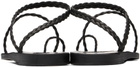 Ancient Greek Sandals Black Eleftheria Sandals